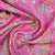 Premium Pink Floral Stripes Print Cotton Silk Fabric