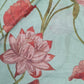 Premium Light Green Floral Print Cotton Silk Fabric