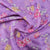 Premium Purple Floral Print Organza Fabric