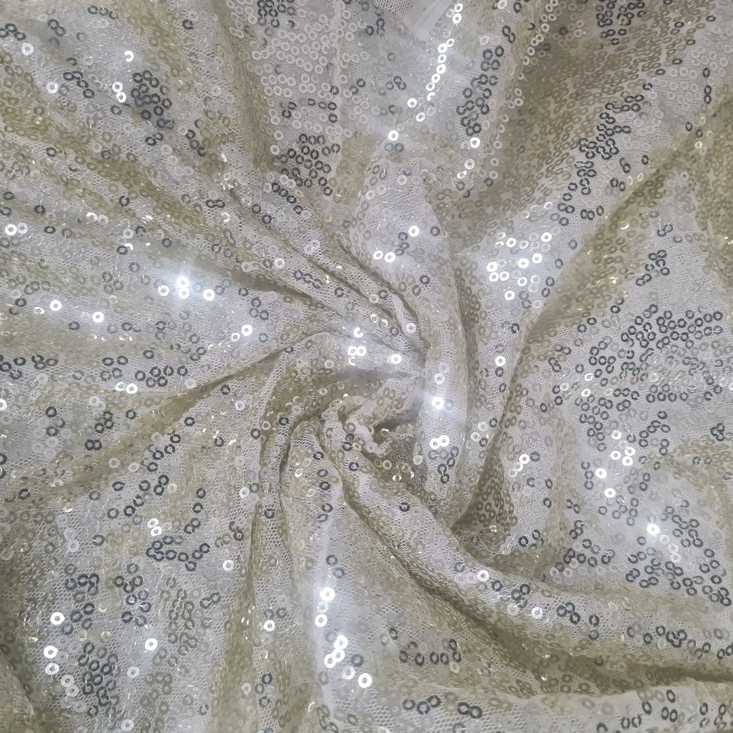 Golden Sequence Embroidery Net Fabric