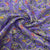 Purple Floral Print Dola Silk Jacquard Fabric 20315