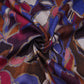 Dark Brown Floral Print Pashmina Fabric 20983