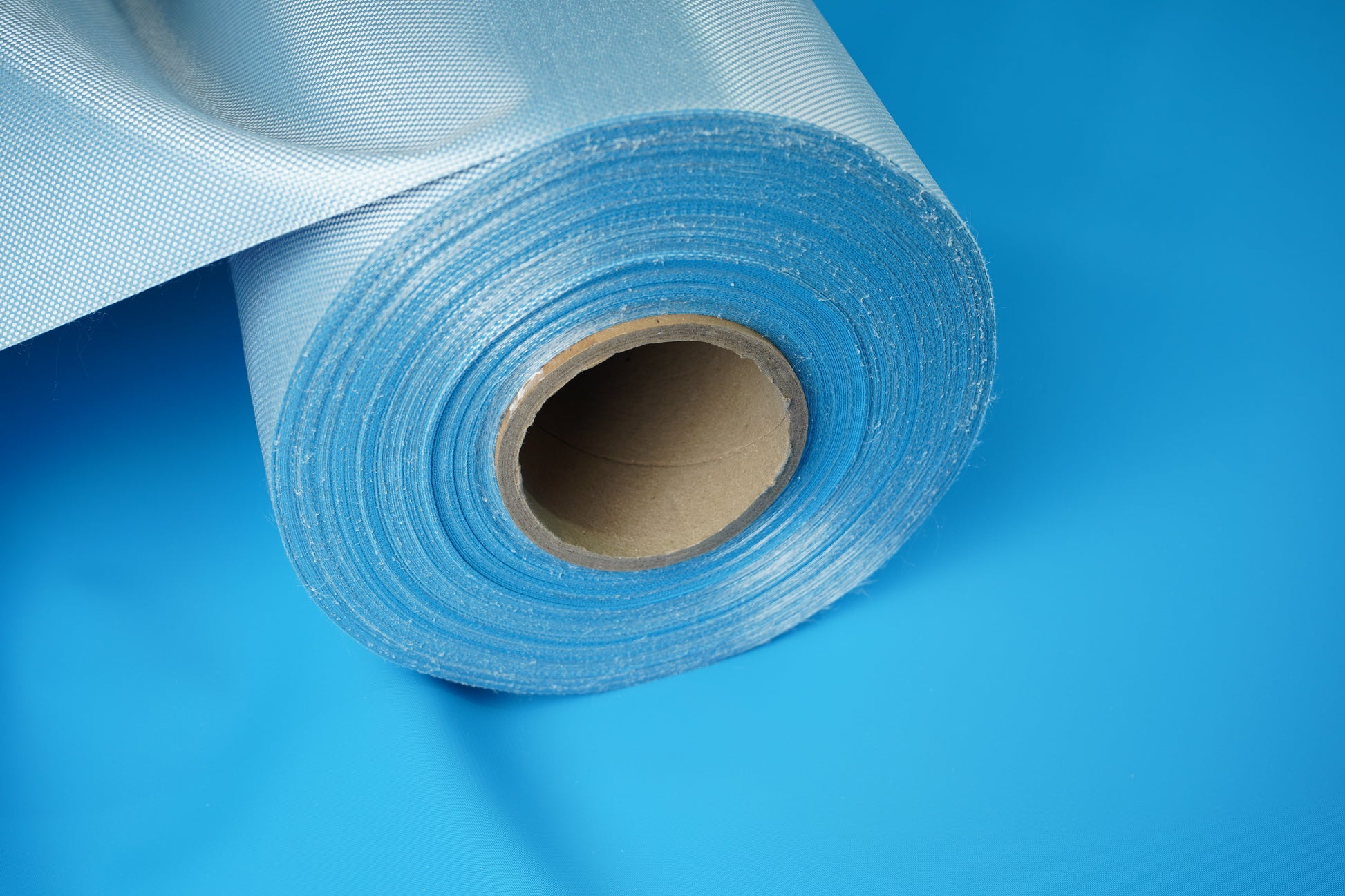 560 GSM Single Side Coated PVC Fabric Sky Blue 1.37