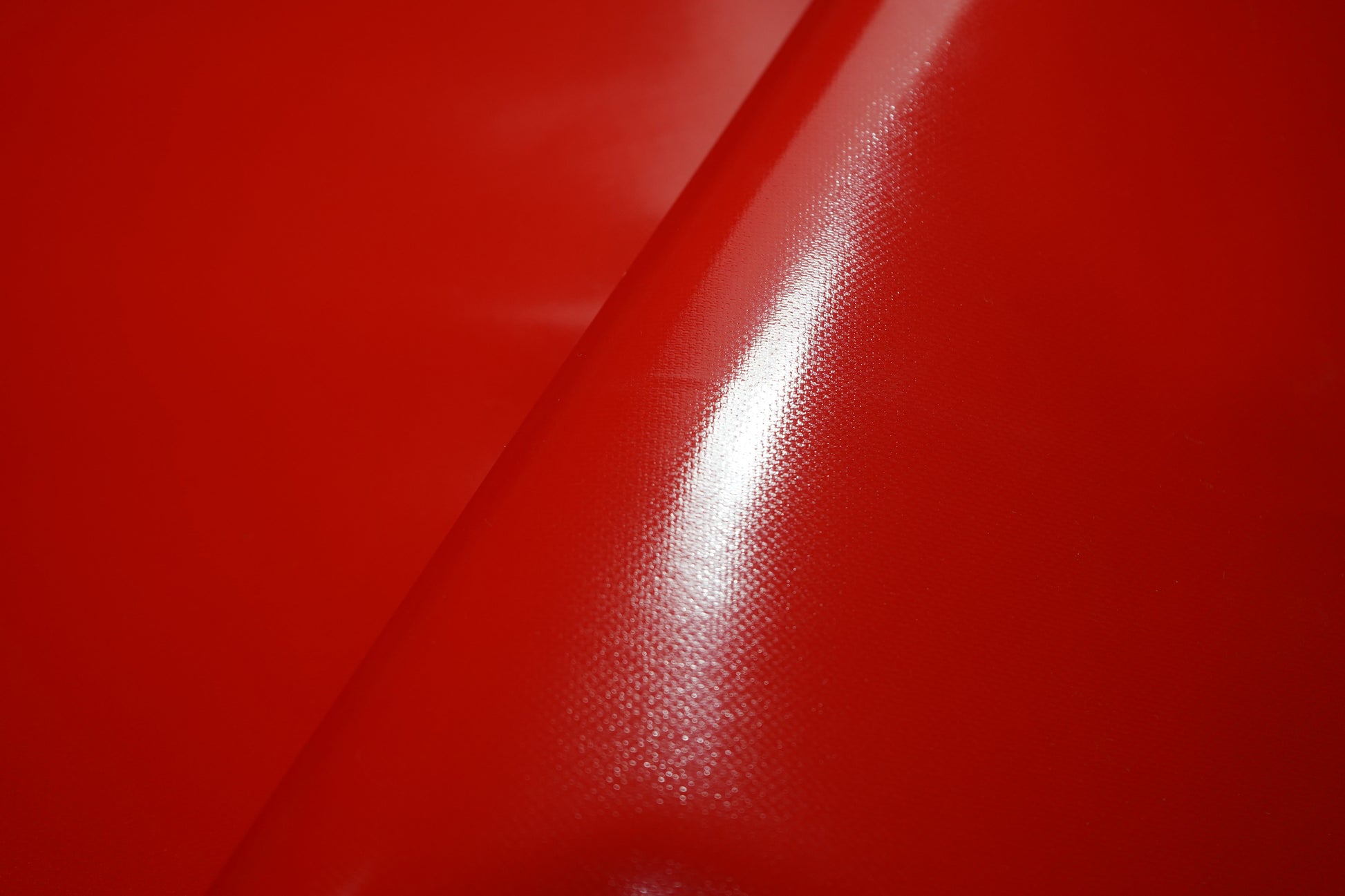 600 GSM Double Side Coated PVC Fabric 1000D Red Glossy 1.55