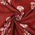 Maroon Floral Handblock Cotton Fabric