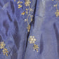 Purple Cutdana & Pearl Zari Embroidery Tissue Fabric AF-23744