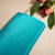 Turquoise Blue Solid Natural Crepe Fabric GT-24482