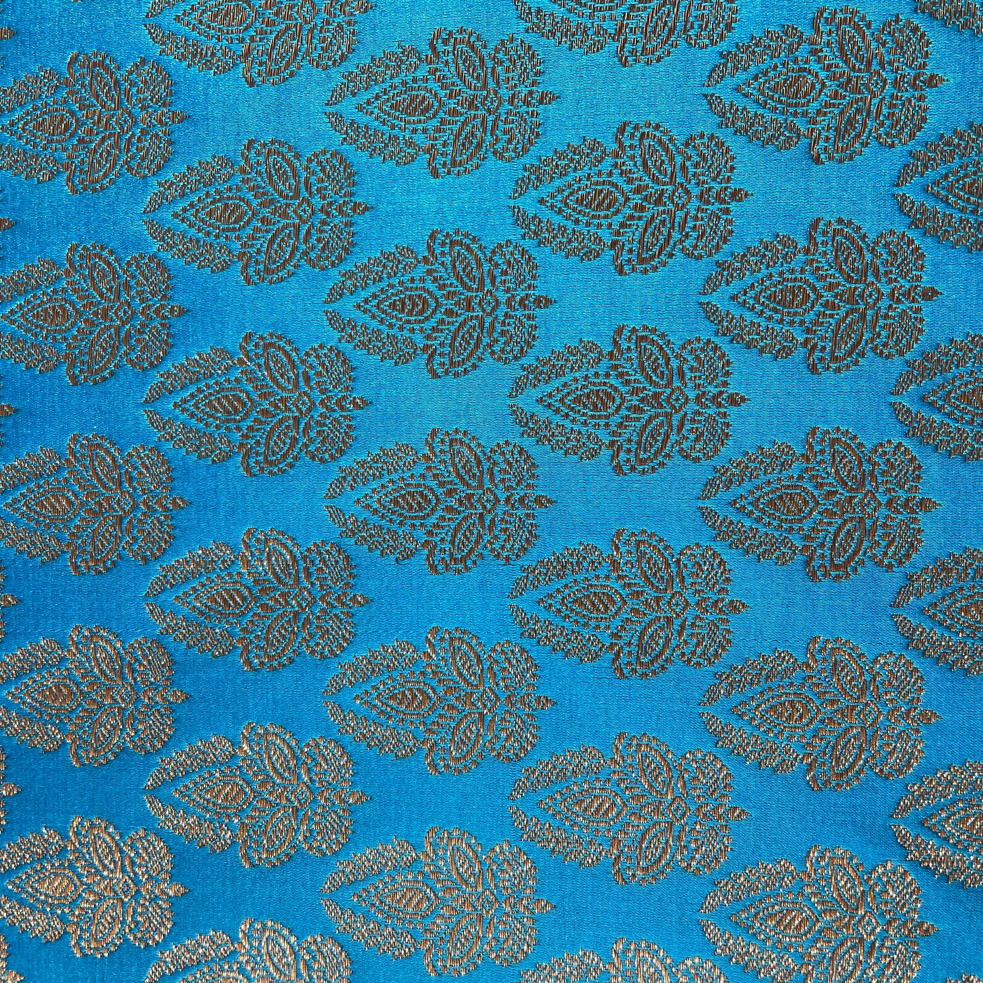 Royal Blue Banarasi Brocade Fabric