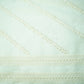 Off White Bail Sequins Border Thread Embroidery Dyeable Chanderi Fabric