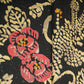 Black Batik Print Bemberg Gaji Silk Fabric