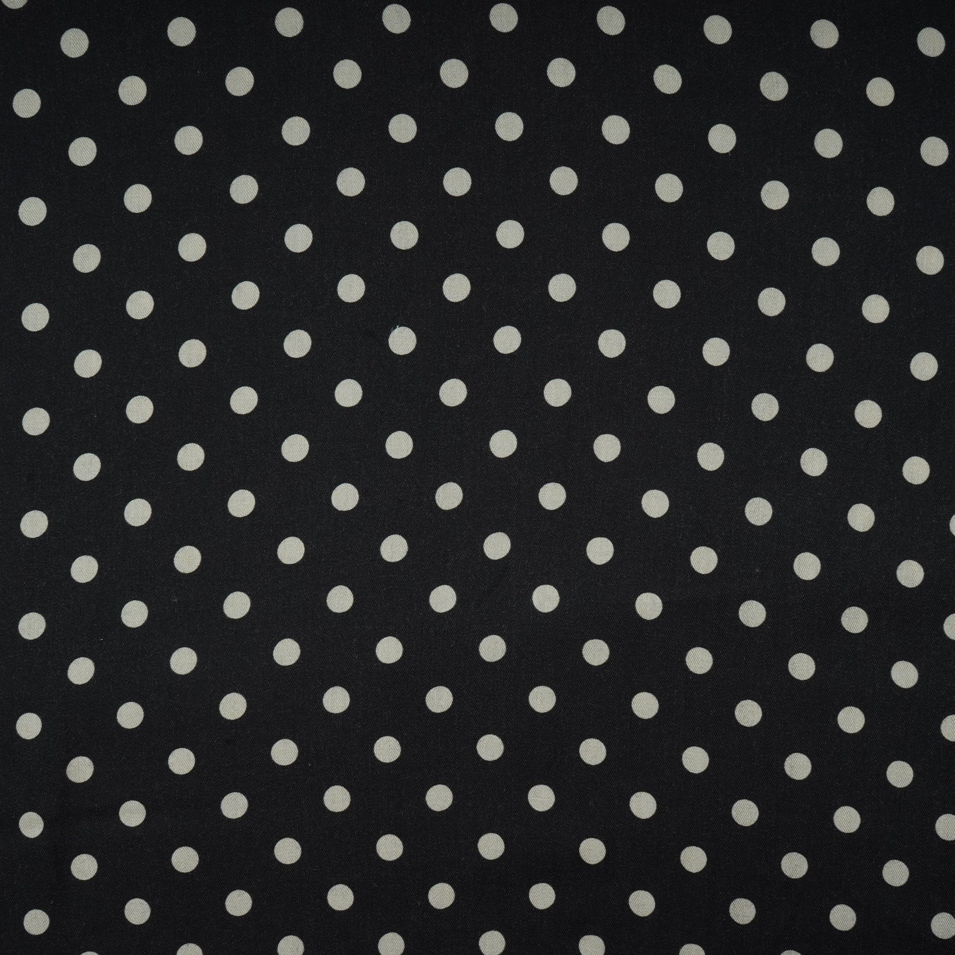 Black Polka Dot Pashmina Fabric 21002