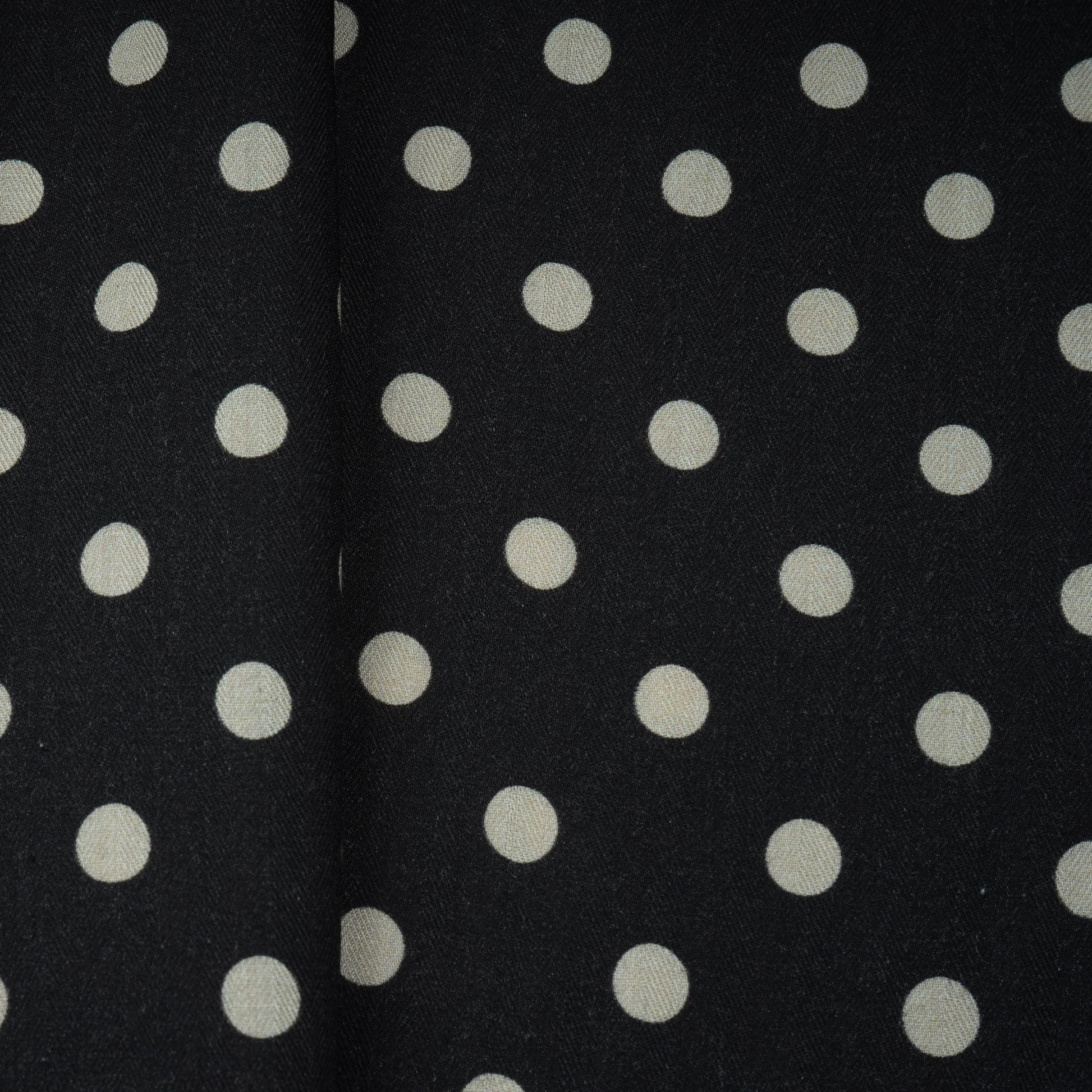 Black Polka Dot Pashmina Fabric 21002