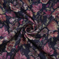 Navy Blue Floral Print Pashmina Fabric 20982