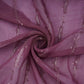 Purple Cutdana Sequins Embroidery Organza Fabric 21020