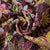 Wine Paisley Floral Embroidery Crepe Fabric