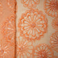 Premium Orange Floral CutDana Thread Embroidery Georgette Fabric