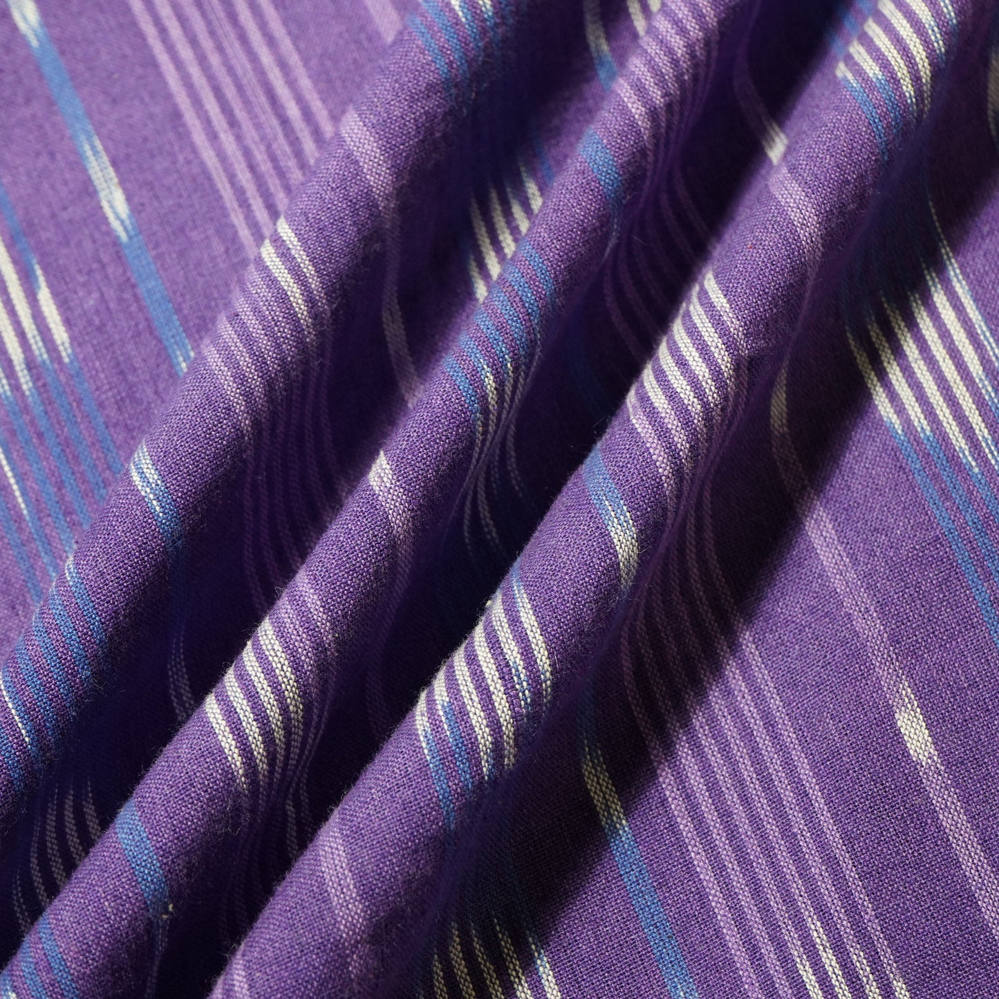 Purple Ikkat Print Cotton Fabric