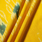 Yellow Ikkat Print Cotton Fabric