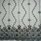 Grey Beads Embroidery Premium Net Fabric 18804