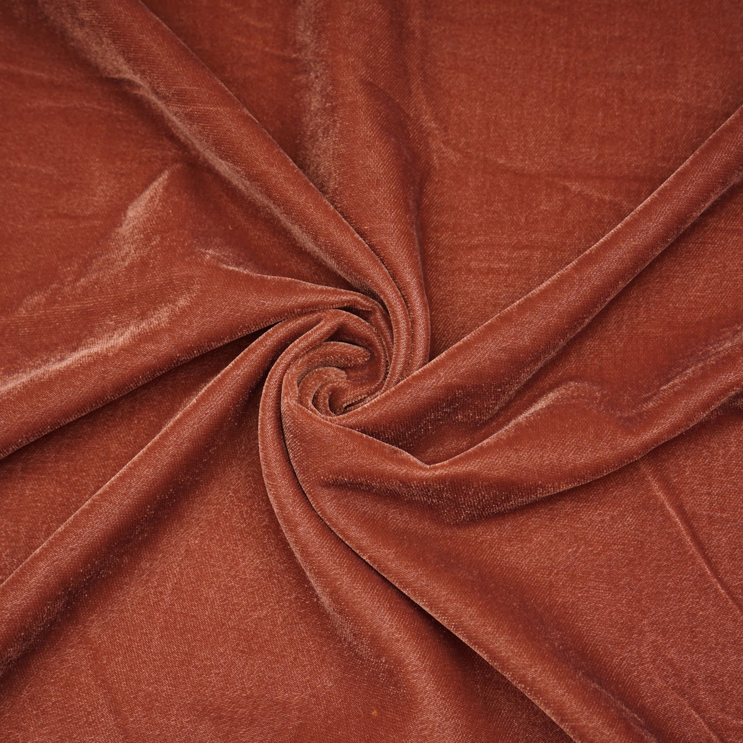 Chocolate Solid Viscose Velvet Fabric 21226