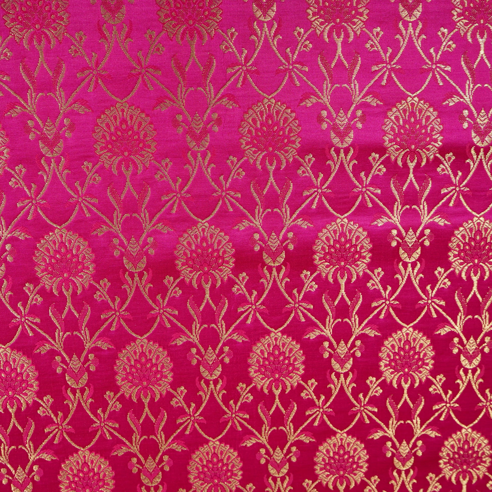 Magenta Floral Brocade Fabric 22509