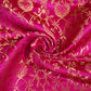 Magenta Floral Brocade Fabric 22509