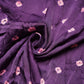 Purple Bandhani Print Bemberg Silk Fabric 21268