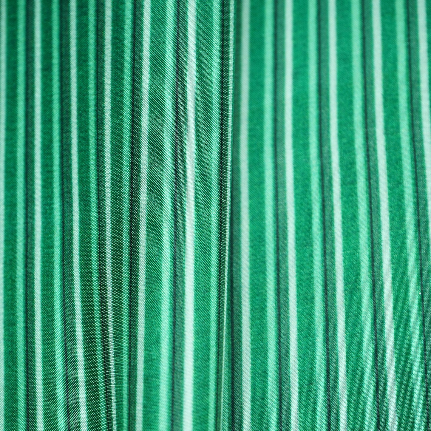 Mint Green Stripes Print Upada Silk Fabric 21078