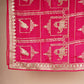 Magenta Zari Gota Embroidery Chinon Dupatta