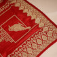 Red Zari Gota Embroidery Chinon Dupatta