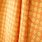 Orange Check Box Print Crepe Fabric