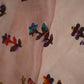 Dark Pink Sequins Applique Work Organza Fabric