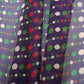 Purple Polka Dot Print Organza Fabric