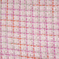 Pink Check Tweed Fabric 21882