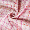 Pink Check Tweed Fabric 21882