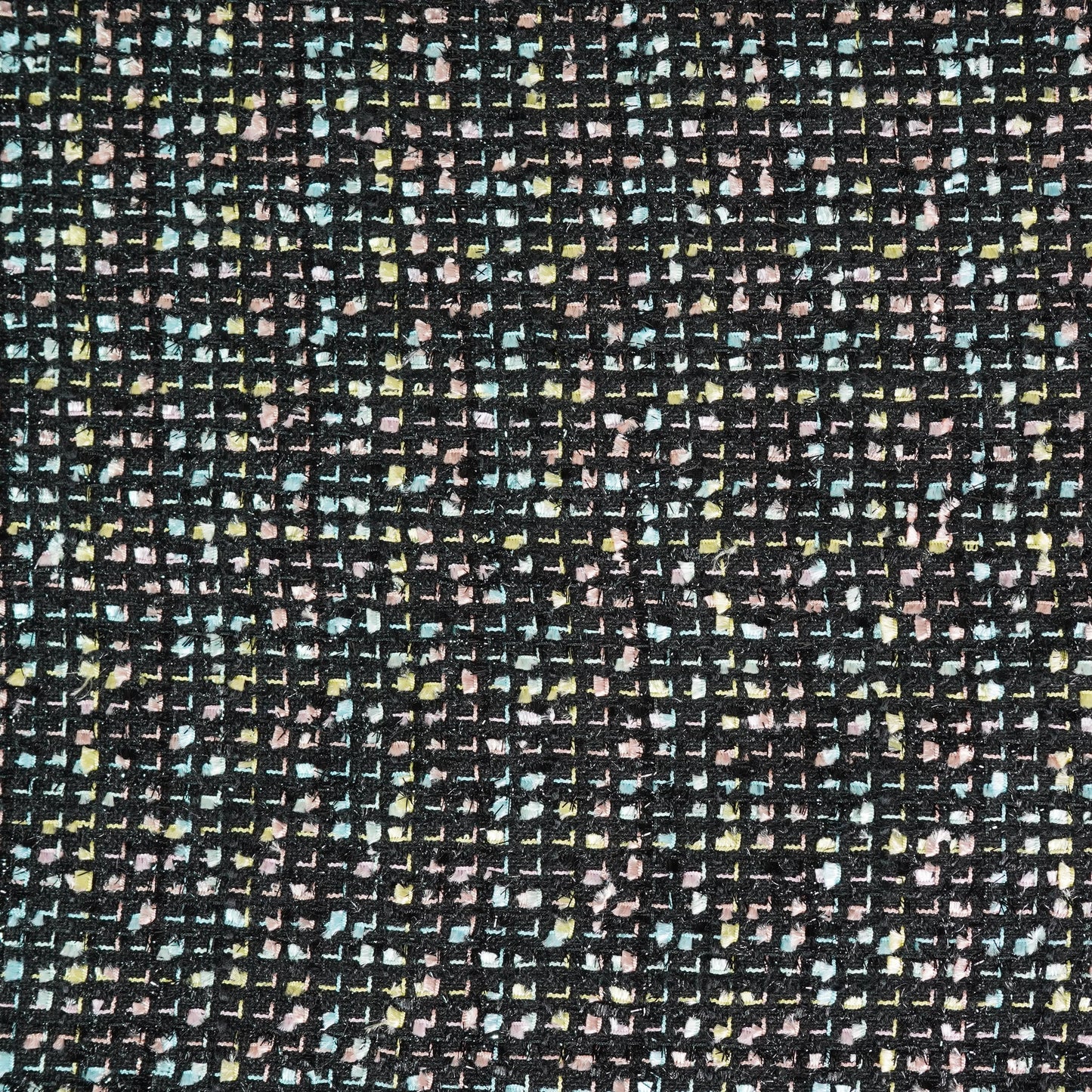 Black & Multicolor Tweed Fabric 21877