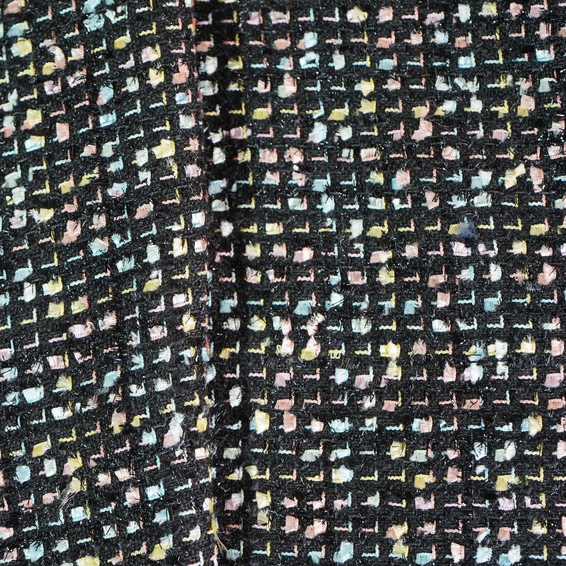 Black & Multicolor Tweed Fabric 21877