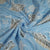 Blue Floral Poplin Schiffli Fabric 22578