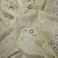 Beige Floral Poplin Schiffli Fabric 22582