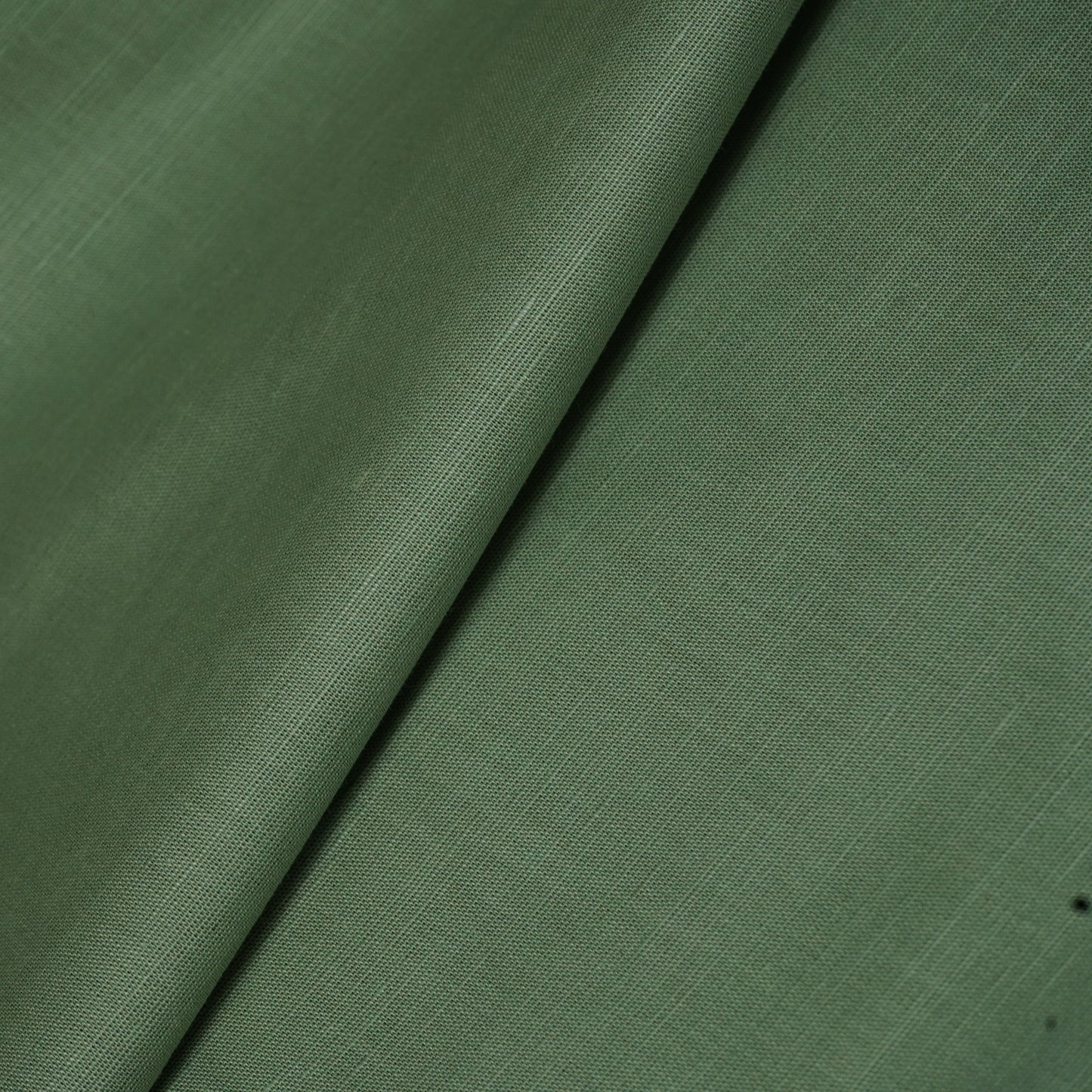 Dark Green Solid Cotton Linen 22486