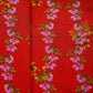 Red Floral Print Natural Crepe Fabric 21251