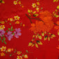 Red Floral Print Natural Crepe Fabric 21249