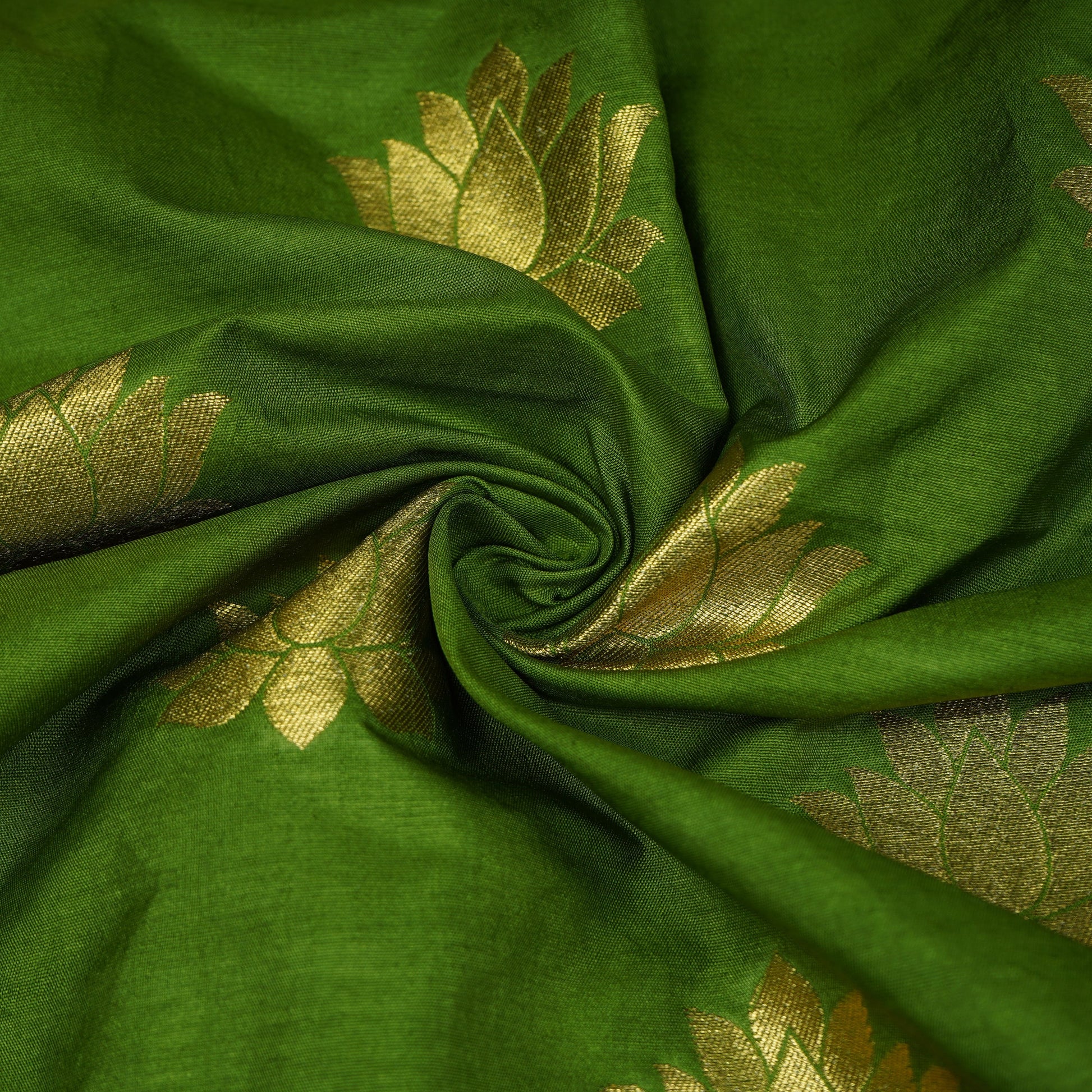 Green Floral Print Brocade Fabric 21940