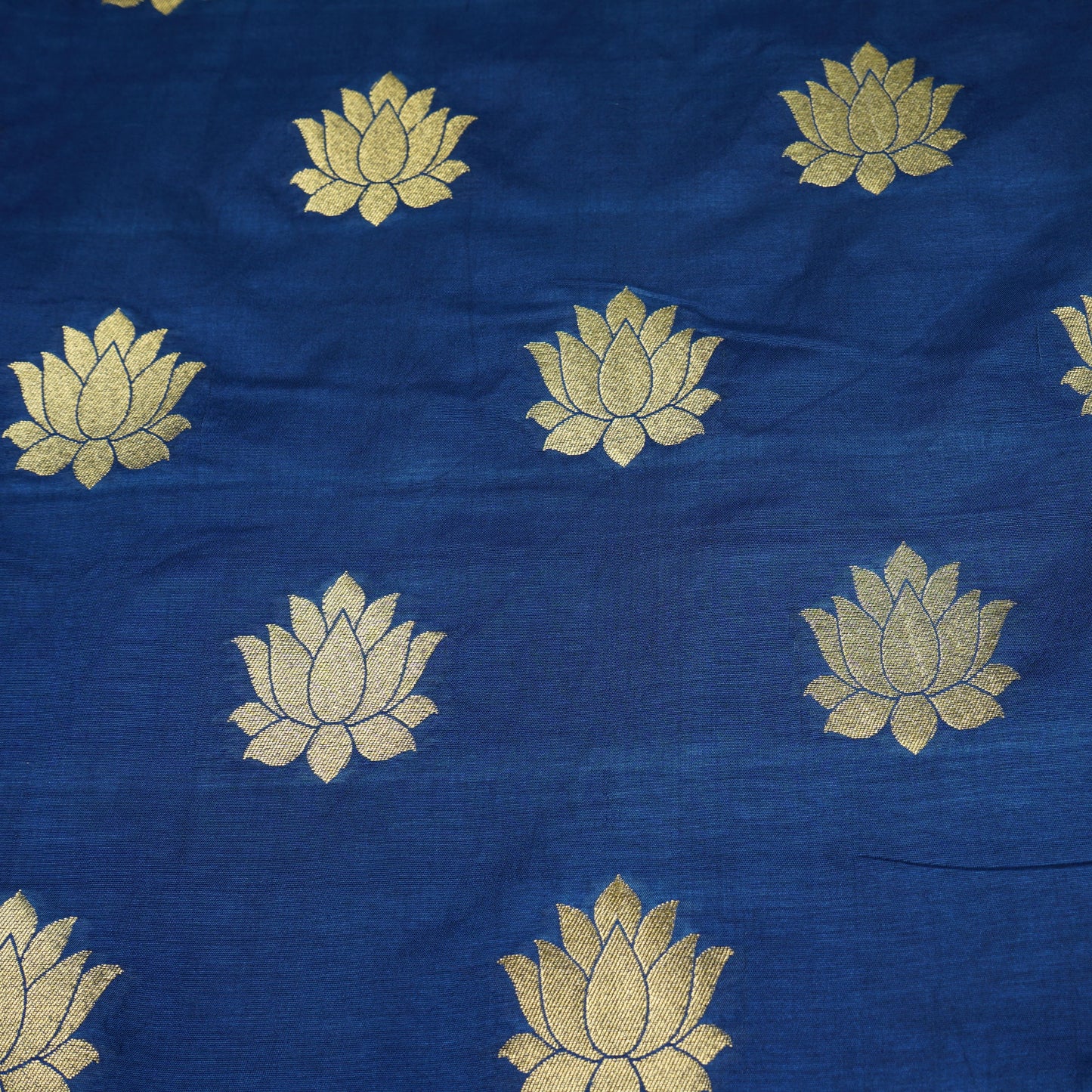 Blue Floral Print Brocade Fabric 21941