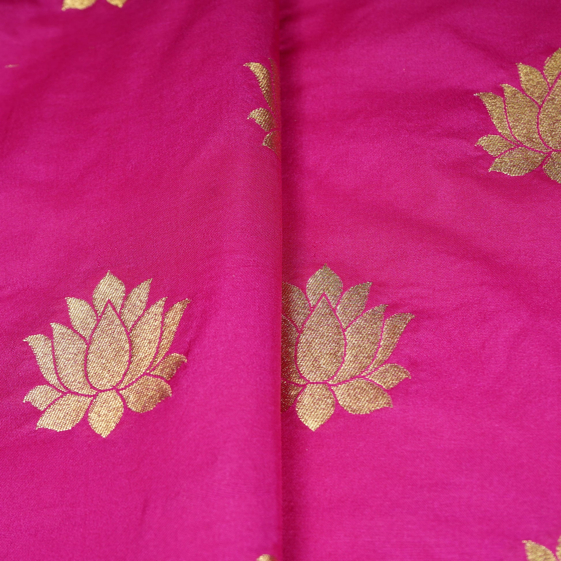 Magenta Floral Print Brocade Fabric 21939