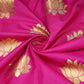 Magenta Floral Print Brocade Fabric 21939