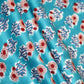 Blue Floral Print Cotton Fabric 23600