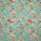 Green Floral Print Cotton Fabric 23451