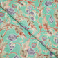 Green Floral Print Cotton Fabric 23451