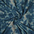 Indigo Schiffli Embroidery on Border Cotton Fabric 23592